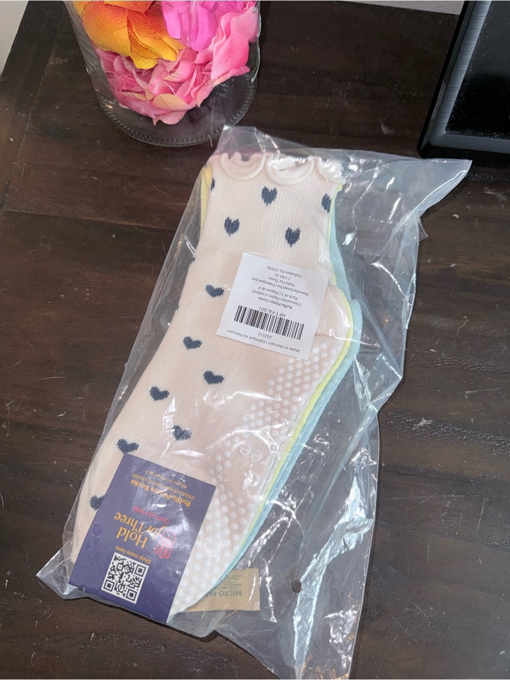 ⭐️ New 3 Pair Hold for Three Frill Ruffle Yoga Pilates Grip Socks